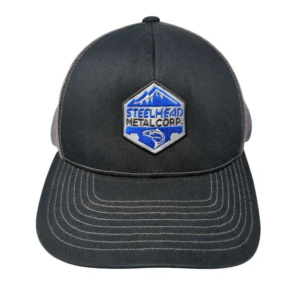 Steelhead Metal Corp. Snapback Trucker Hat Black One Size Mesh Back - Picture 1 of 10